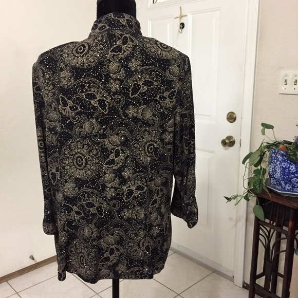 Alex Evenings Black and Gold Jacket - Picture 6 of 7